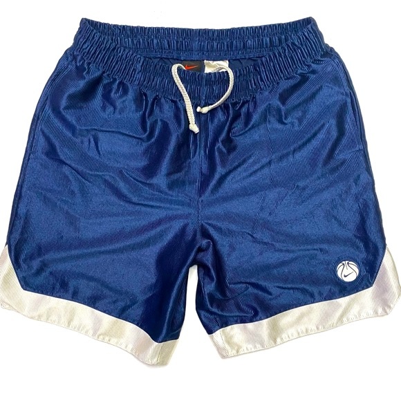 Nike Other - Vintage 90’s Nike Men’s Woven Navy Blue & Gray Athletic Basketball Shorts Large